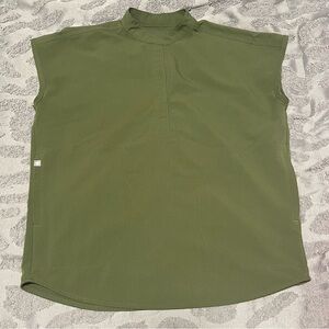 Figs Olive Green Short Sleeve Top